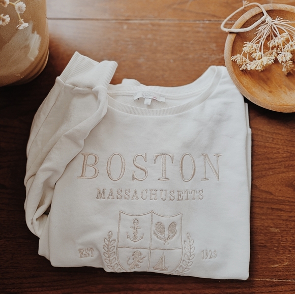 White Boston Sweatshirt - Picture 2 of 2